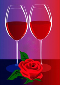 Have a glass of wine while you get to know your date.